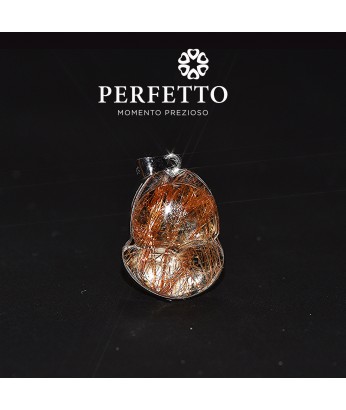 Copper Rutilated Quartz Lucky Fox Pendant